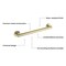 Kibi 18-Inch Stainless Steel Grab Bar - Brushed Gold KGB1118BG - alternate 6